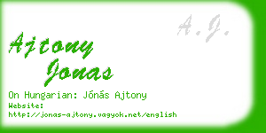 ajtony jonas business card